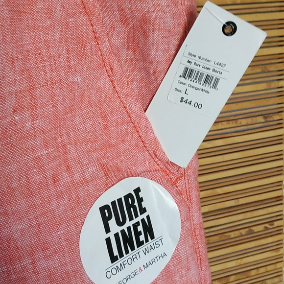 George & Martha Linen Shorts Size L - Picture 6 of 6